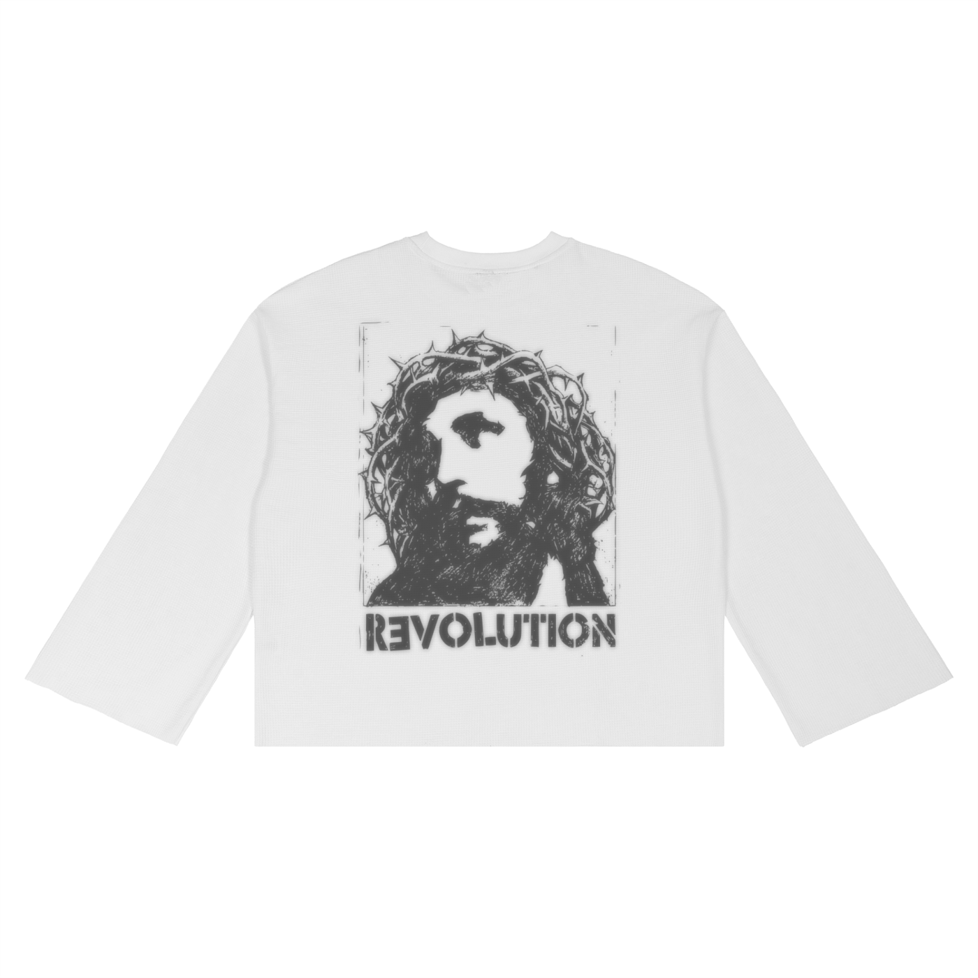 Unisex Waffle Raw Edge T-Shirt
