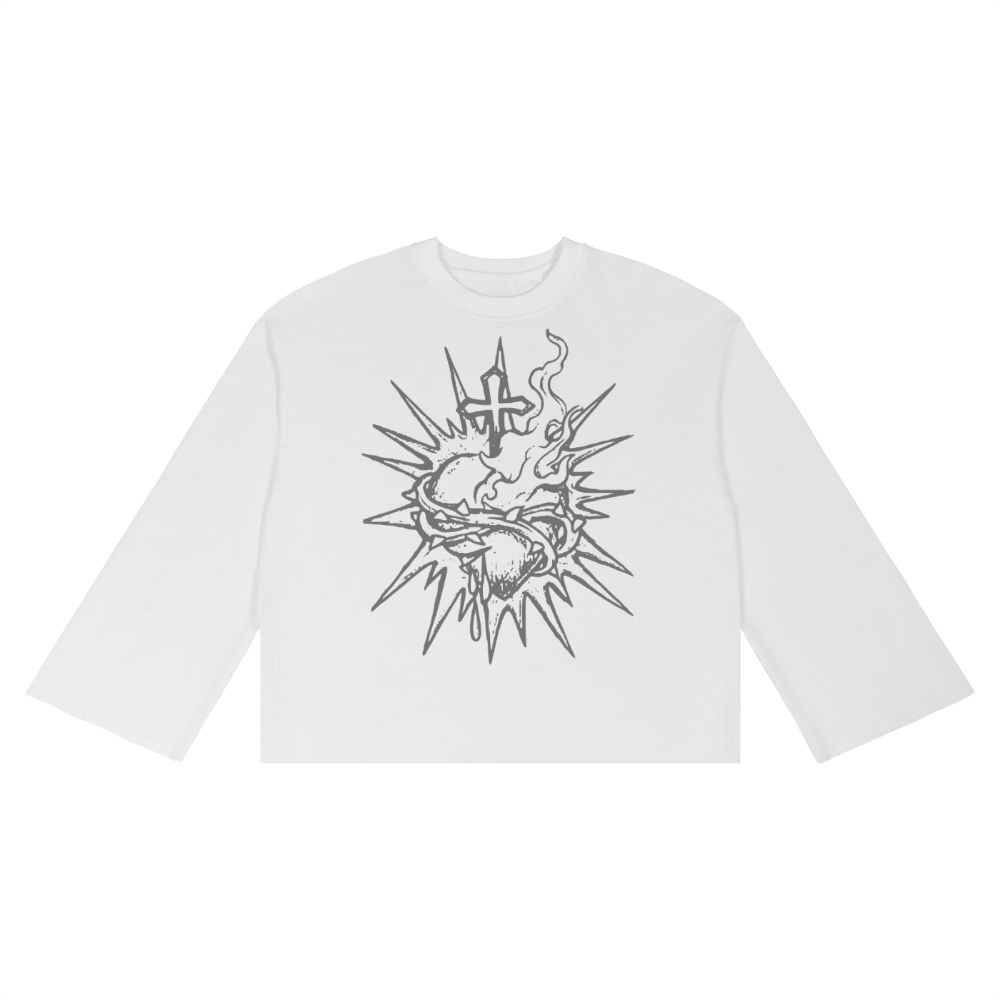Unisex Waffle Raw Edge T-Shirt